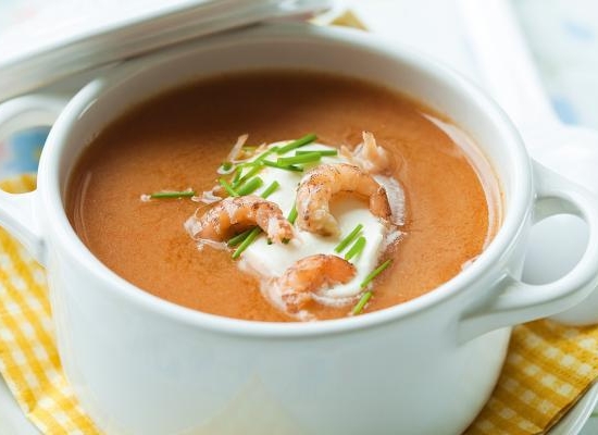 Bisque van Noordzeegarnalen